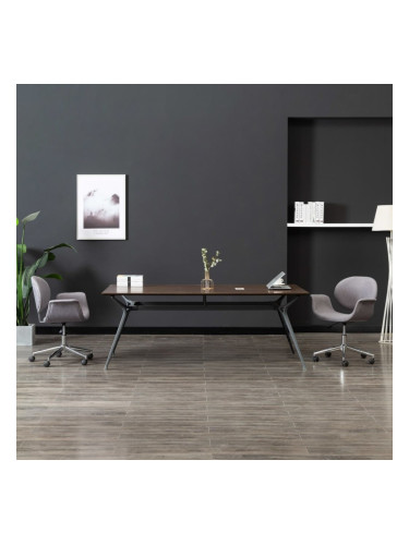 Sonata H Въртящ се трапезен стол, сив, текстил