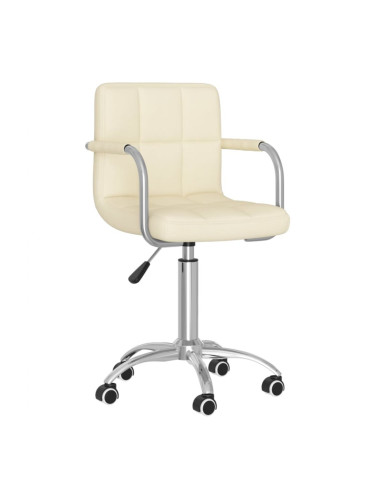 Sonata H Въртящ се трапезен стол, кремав, текстил