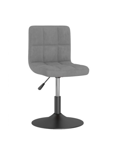 Sonata H Въртящ се трапезен стол, светлосив, кадифе