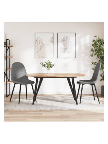 Sonata H Трапезни столове, 2 бр, светлосиви, кадифе