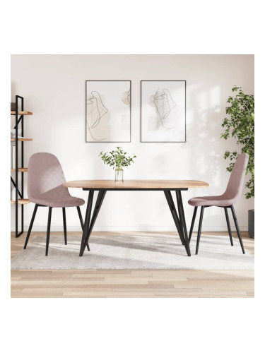 Sonata H Трапезни столове, 2 бр, розови, кадифе