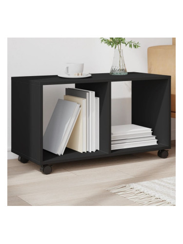 Sonata H Подвижен шкаф, черен, 72x33x42,5 см, инженерно дърво