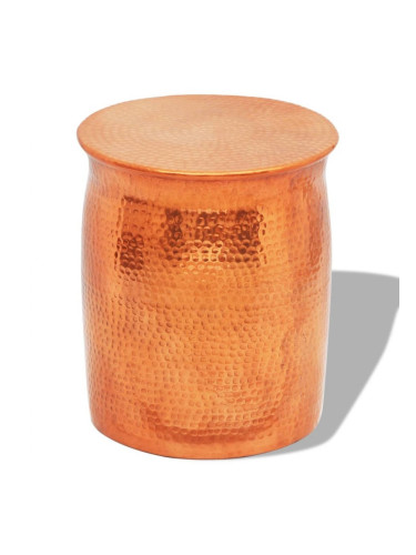 Sonata H Кована алуминиева табуретка/странична маса, месинг/меден цвят