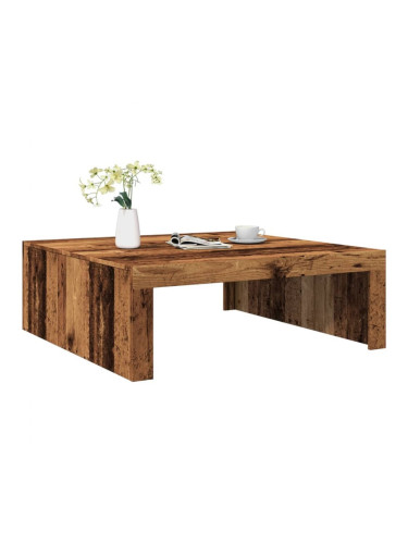 Sonata H Маса за кафе, старо дърво, 100x100x35 см, инженерна дървесина