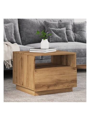 Sonata H Маса за кафе с LED осветление, дъб артизан, 50x49x40 см