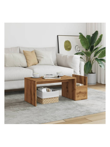 Sonata H Комплект кафе маси, дъб сонома, 90x45x35 см, инженерно дърво