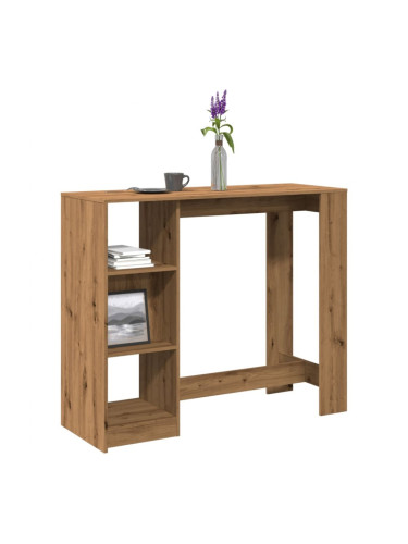 Sonata H Бар маса с рафтове дъб артизан 124x46x103,5 см инженерно дърво