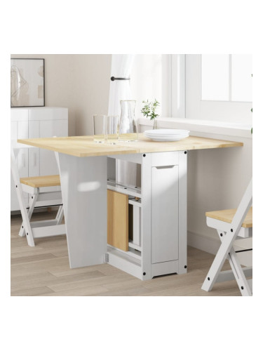 Sonata H Трапезна маса Corona тип пеперуда, сгъваема, бяла, бор масив