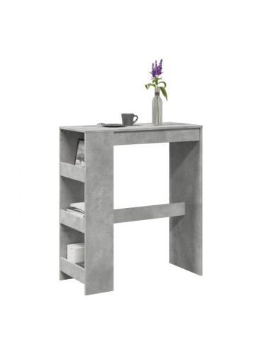 Sonata H Бар маса с рафтове бетонно сив 90x40x103,5 см инженерно дърво