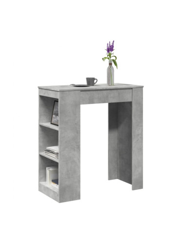 Sonata H Бар маса с рафтове бетонно сив 95x47x103,5 см инженерно дърво