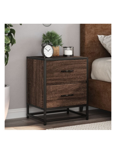 Sonata H Нощни шкафчета, 2 бр, кафяв дъб, 40x31x50 см, инженерно дърво