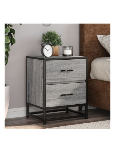 Sonata H Нощни шкафчета, 2 бр, сив сонома, 40x31x50 см, инженерно дърво