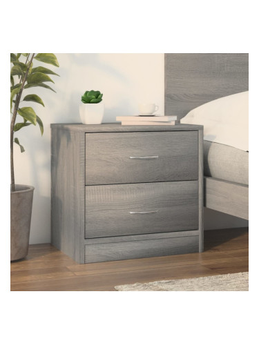 Sonata H Нощно шкафче, сив сонома, 40x30x40 см, инженерно дърво