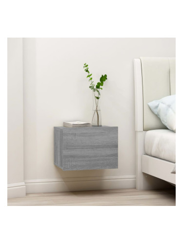 Sonata H Нощно шкафче, сив сонома, 40x30x30 см, инженерно дърво