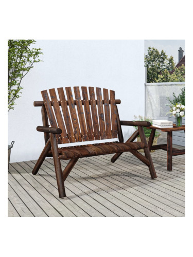 Sonata H 2-местна градинска пейка, 119x85x98 см, масивен смърч