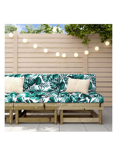 Sonata H Средни дивани с възглавници 2 бр сиви импрегнирано борово дърво