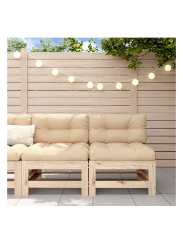 Sonata H Средни дивани с възглавници, 2 бр, борово дърво масив