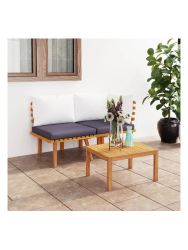 Sonata H Градински комплект с възглавници, 2 части, акациево дърво масив