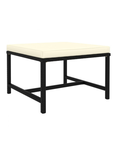 Sonata H Модулна табуретка с възглавница, черна, полиратан