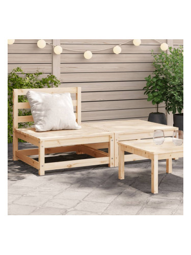 Sonata H Градинско кресло без подлакътници, с табуретка, бор масив