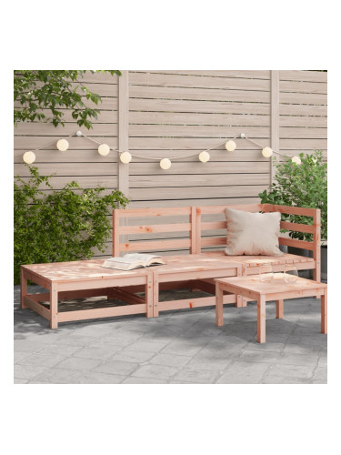 Sonata H Градински диван с табуретка, 2-местен, дугласко дърво масив
