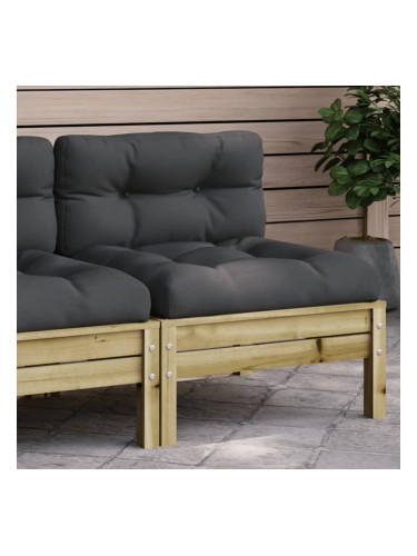 Sonata H Градинско кресло без подлакътници с възглавници импрегниран бор