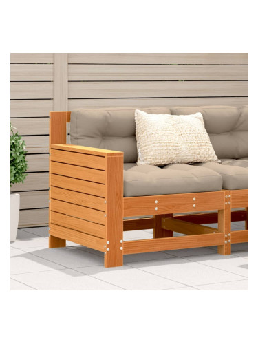 Sonata H Градинско кресло с подлакътник с възглавница восъчнокафяв бор