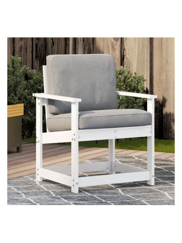 Sonata H Градински стол, бял, 62x56x77 см, борово дърво масив