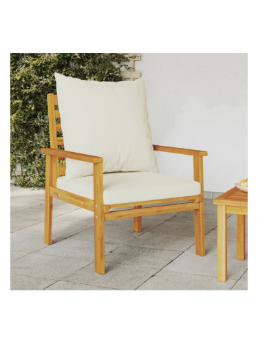 Sonata H Градински кресла 2 бр с възглавница масивно дърво акация