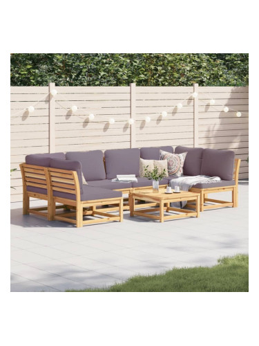Sonata H Градински лаундж комплект, 7 части, с възглавници, акация масив