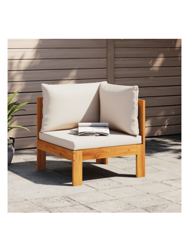 Sonata H Градински ъглов диван с възглавници, акация масив