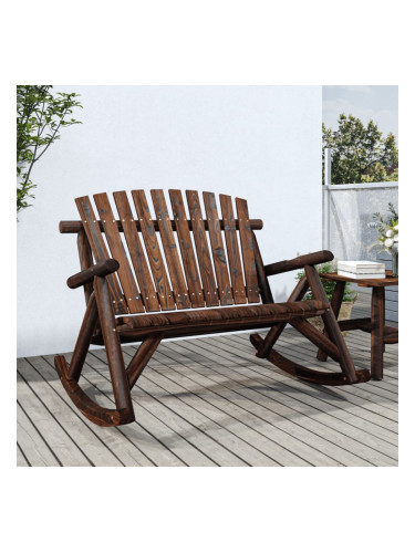 Sonata H 2-местна градинска пейка люлка 123x96x102 см масивен смърч