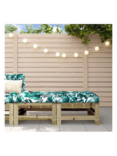 Sonata H Градински табуретки с възглавници, 2 бр, импрегниран бор