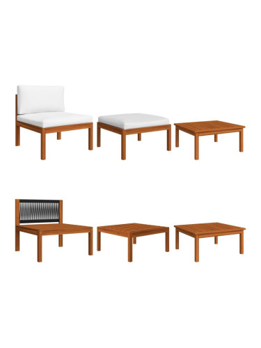 Sonata H Градински комплект с възглавници, 3 части, акациево дърво масив