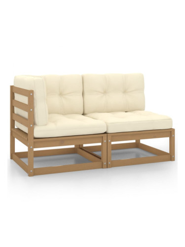 Sonata H Градински комплект с възглавници 2 части меденокафяв бор масив