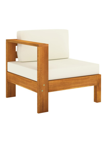 Sonata H Среден диван с 1 подлакътник кремавобял акация масив