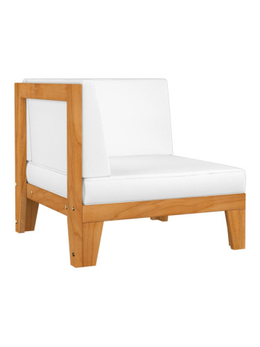 Sonata H Модулен ъглов диван с кремавобели възглавници, акация масив