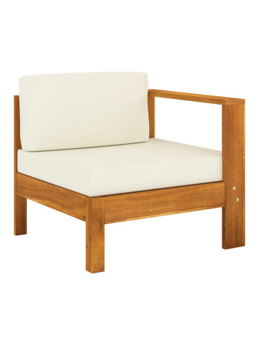 Sonata H Среден диван с 1 подлакътник кремавобял акация масив