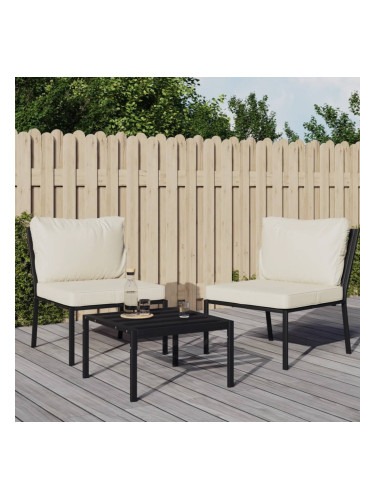 Sonata H Градински столове с пясъчни възглавници 2 бр 60x74x79см стомана