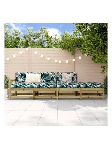 Sonata H Градински лаундж комплект, 4 части, импрегниран бор