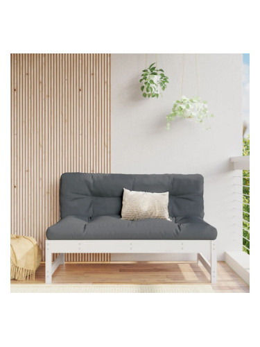 Sonata H Градински среден диван, бял, 120x80 см, борово дърво масив