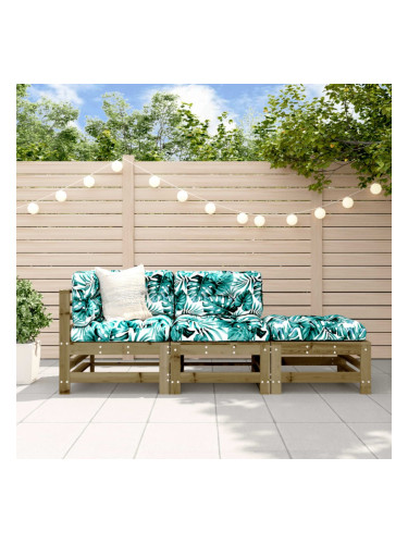 Sonata H Градински лаундж комплект, 3 части, импрегниран бор