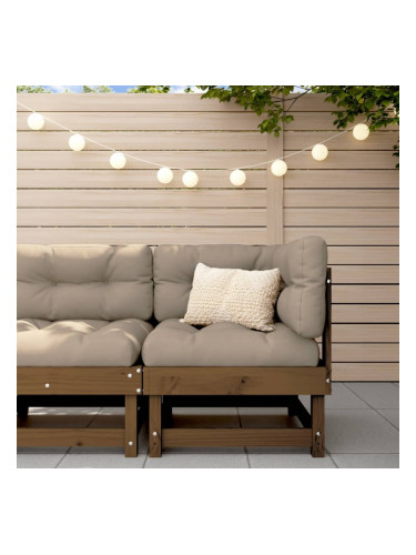 Sonata H Градински ъглов диван, меденокафяв, бор масив