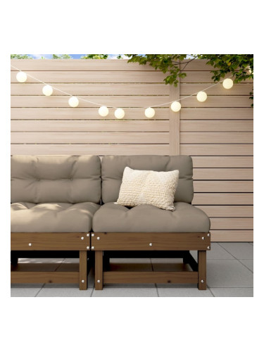 Sonata H Градински среден диван, меденокафяв, бор масив