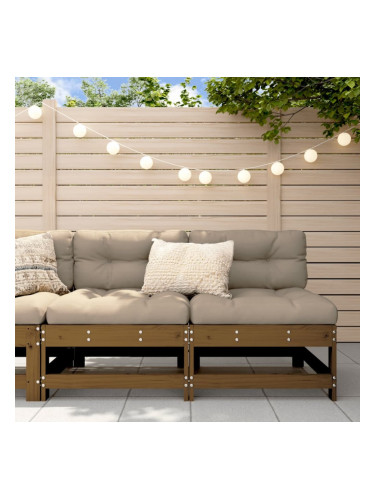 Sonata H Градински средни дивани, 2 бр, меденокафяви, бор масив