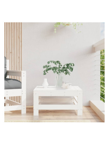 Sonata H Градинска табуретка, бяла, борово дърво масив