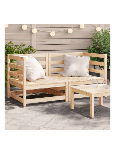 Sonata H Градински ъглови дивани, 2 бр, 70x70x67 см, борово дърво масив