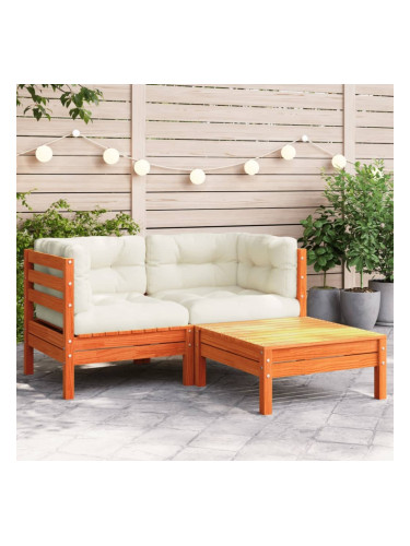 Sonata H Градински диван с възглавници и табуретка, 2-местен