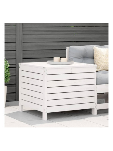 Sonata H Градинска табуретка, бяла, 62x63,5x53,5 см, бор масив