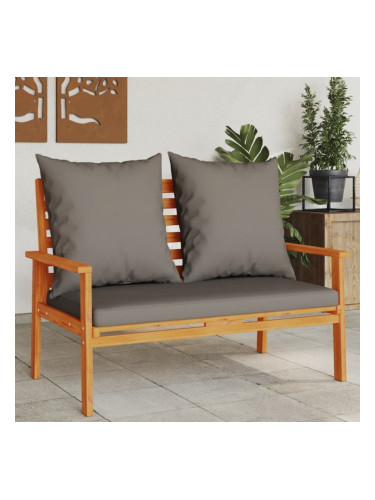 Sonata H Градинска пейка диван 120 см с възглавница масивно дърво акация